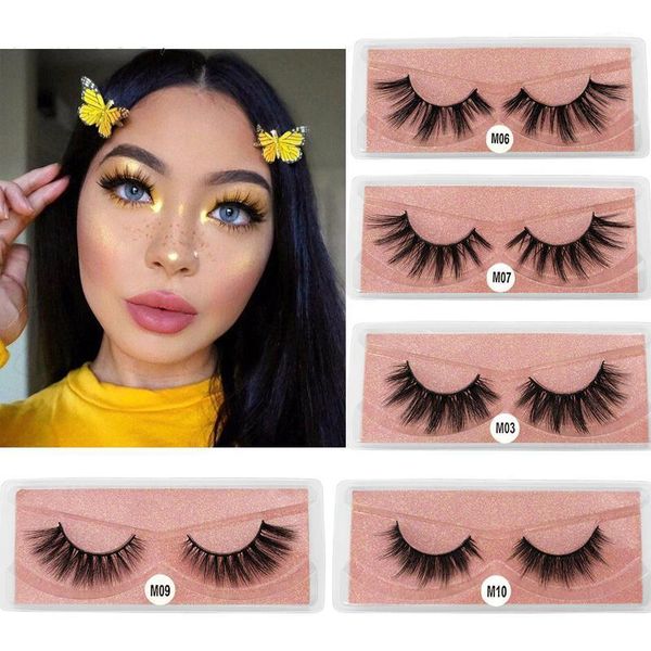 

mink lashes eyelashes thick natural long false high volume soft dramatic eye makeup1