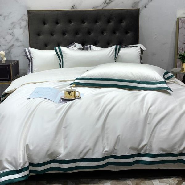 

bedding sets good quality egyptian cotton white set solid color duvit cover sheet pillowcase king  4 pcs
