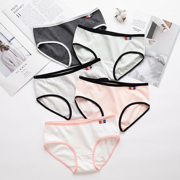 

women's panties twtzq for women cotton solid color female underwear ladies lingerie girl briefs underpants, Black;pink