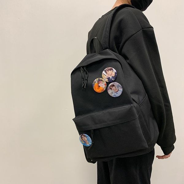 

backpack for ladies 2021 large-capacity solid color waterproof nylon casual bag school bags teenage girls