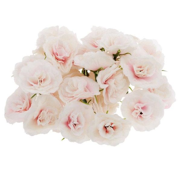 

decorative flowers & wreaths 50 pcs artificial silk roses flower head wedding party decor bulk - pink