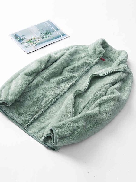 

men's and women's polar coral double-sided weatherproof et, thick warm coat, lining, Black;brown