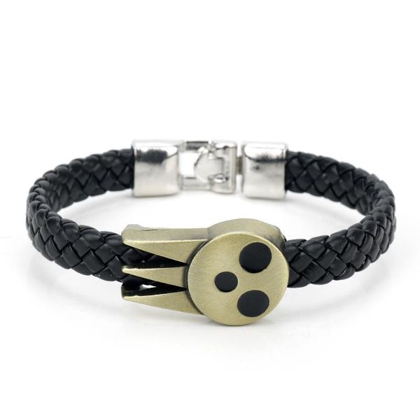 

charm bracelets anime soul eater bracelet for women men death the kid cosplay costumes props skull bangle gothic accessories vgh033, Golden;silver