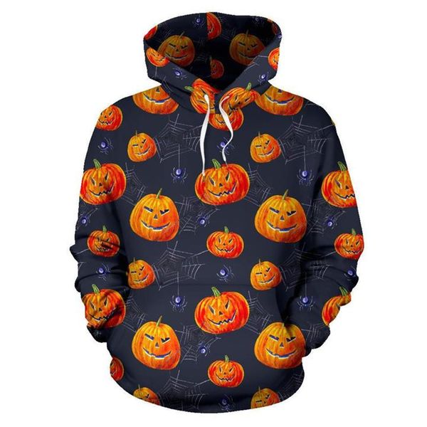 

halloween fine spider web pattern men s 3d printing hoodie visual impact party punk gothic round neck american sweatshirt hoodie, Black