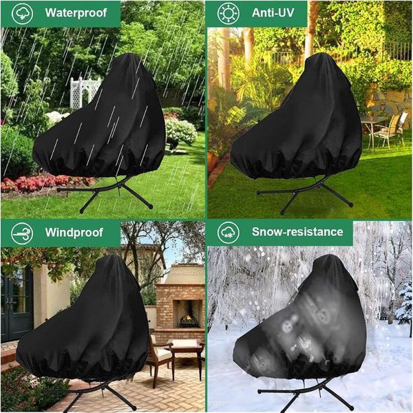 

chair covers outdoor hanging chaise lounge cover waterproof patio curved steel stand hammock lounger swing 73 inch