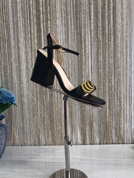 

2021 good quality fashion women luxurys designers shoes designer sandals womens luxury high heels sandal dress shoess with box size 35-40 -g, Black