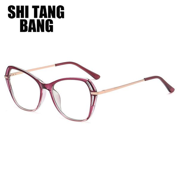 

sunglasses 2021 trend anti blue light glasses women brand vintage tr90 computer eyeglasses optical metal frame gaming spectacles, White;black