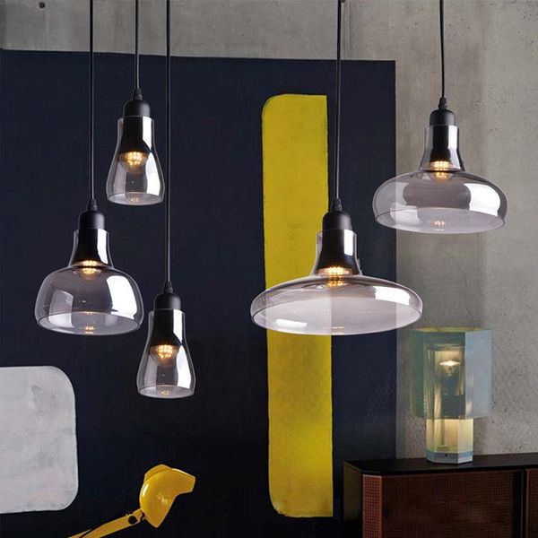 

pendant lamps nordic personality smoke gray glass lamp minimalist restaurant bar chandelier creative coffee shop lights
