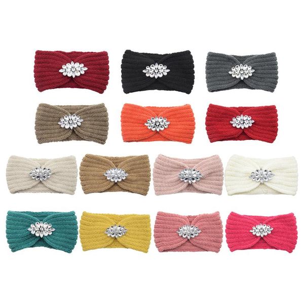 

knitted knot cross headband for women autumn winter girls hair accessories headwear elastic band sweatband, Yellow;black