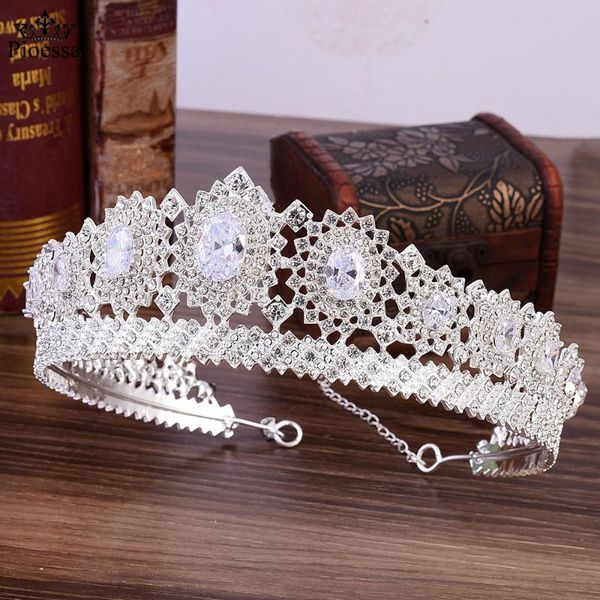 

hair clips & barrettes diverse champagne crystal bride tiara crowns baroque sparkling pearl queen wedding crown headpiece accessories, Golden;silver