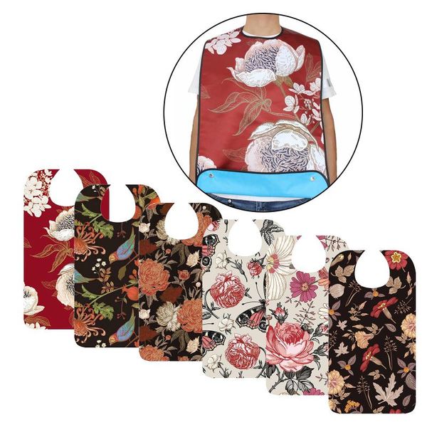 

printing cotton adjustable bib protecor for women seniors elderly patients aprons