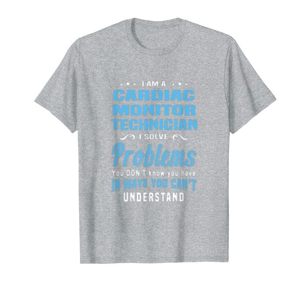 

cardiac monitor technician t-shirt, White;black