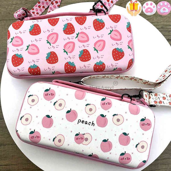 Borsa Nxy 12 cm * 26 cm * 5 cm Frutta Tracolla portatile Cordino Borsa da viaggio per Nintendo Switch Console di gioco Box Shell Cover 0209