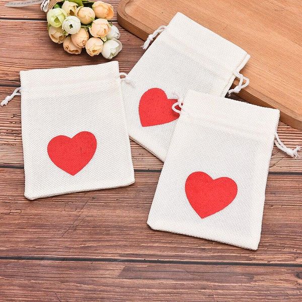 

gift wrap 1pcs christmas love bags jute bag candy storage pouch diy xmas jewelry