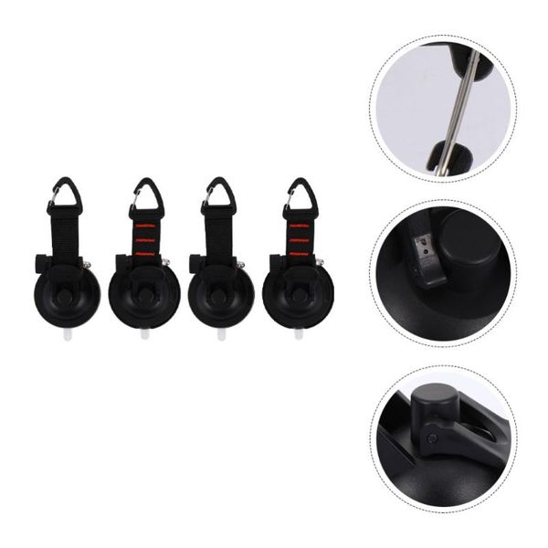 

hooks & rails 4pcs professional outdoor suction cup anchor securing hook climbing carabiner
