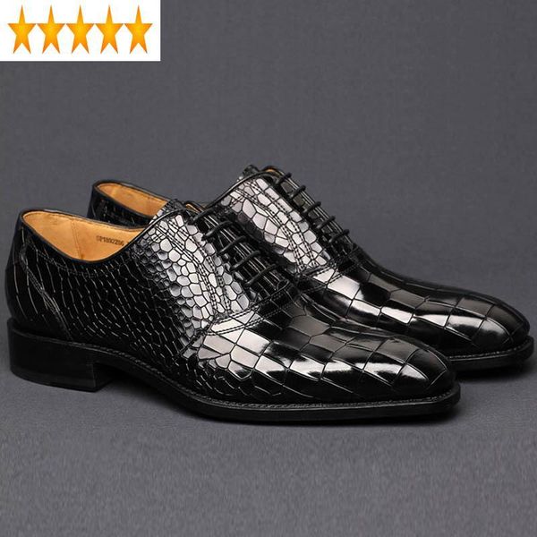 

dress shoes designer vintage luxury casual handmade wedding party formal men brand genuine leather male pointed derby, Black