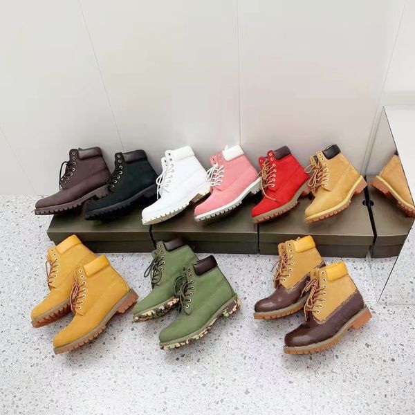 

2021 luxury designer martin ankle boots men women classic yellow booties autum winter outdoor camping hiking casual shoes sports trainers sn, Black