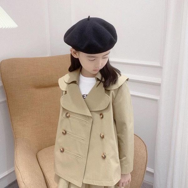 

coat 2021 autumn and winter college style two ways to wear boys' girls' parent-child clothes cotton temperament windbreaker, Blue;gray