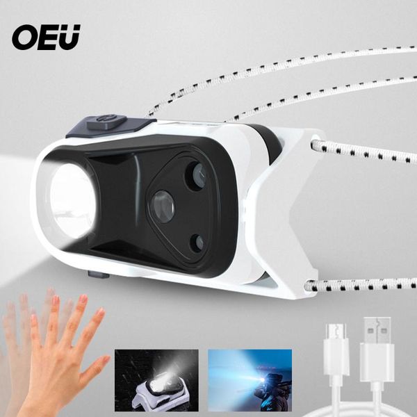 

headlamps induction headlamp portable mini high power usb rechargeable led waterproof outdoor camping headlight 4 lighting mode