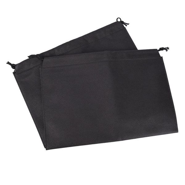 

storage bags 2pcs 30cm*40cm shoe clothes bag travel pouch portable drawstring organize nylon black color