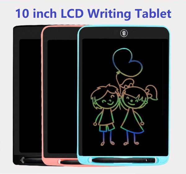 Portatile da 10 pollici LCD colorato Tavolo da disegno Semplicità Grafici per scrittura a mano per bambini