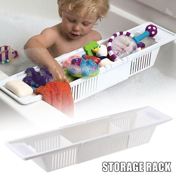 

bathroom shelves est bathtub caddy tray plastic basket shelf rack bath toys organizer retractable storage