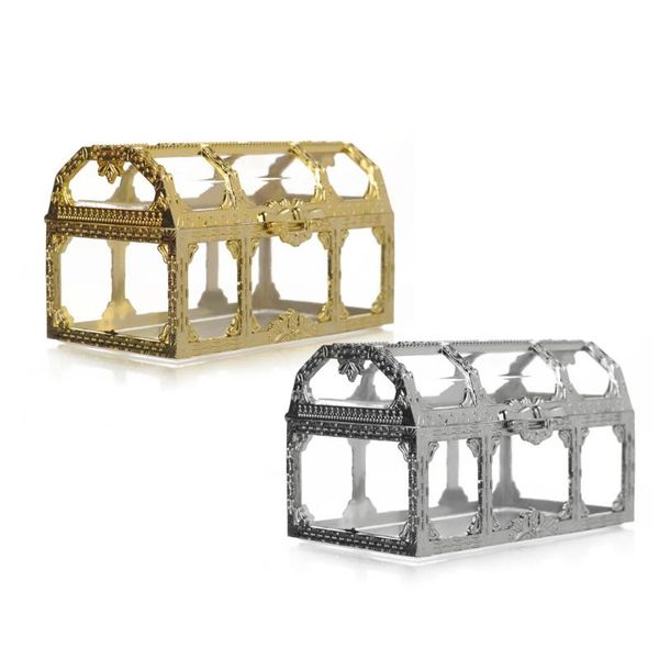 

gift wrap gold silver color plastic candy packaging box sweet chocolate boxes for wedding party decoration package