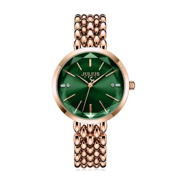 

wristwatches 4 colors elegant cutting women's watch japan quartz lady hours fine fashion metal bracelet girl's gift julius box 119, Slivery;brown