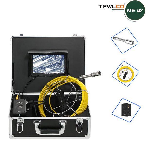 

cameras 20m 30m 40m 50m cable 7'' lcd monitor 23mm sewer pipe inspection camera,pipeline industrial endoscope dvr video recording