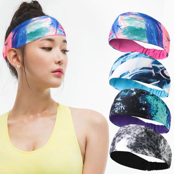 

sweatband yoga sport headband running hair band turban gym fitness bandage fashion unisex, Yellow;black