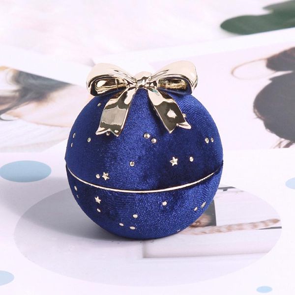 

jewelry pouches, bags gypsophila round box creative corduroy bow ring boxes and packaging for earring pendant organizer, Pink;blue
