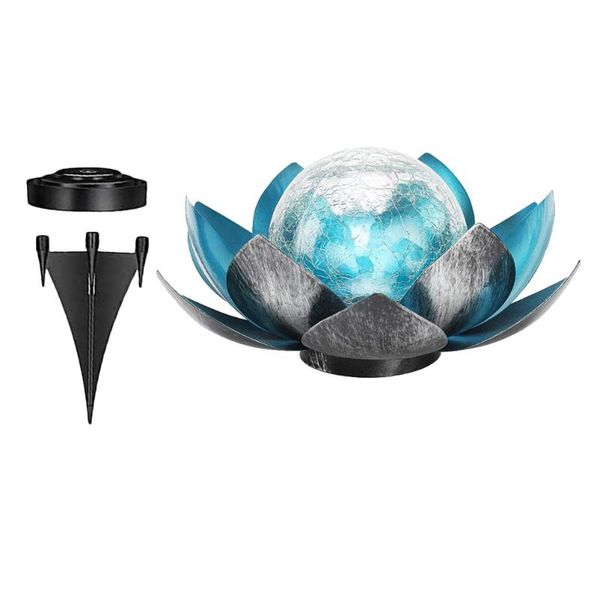 

wall lamp lotus shape led decorative light outdoor solar garden ground stake