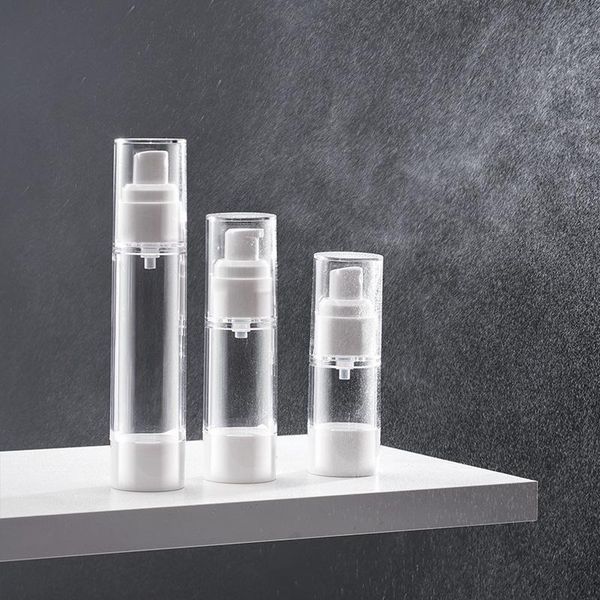 

storage bottles & jars transparent pump bottle 30ml-120ml vacuum plastic perfume container airless empty sanitizerd sprayer