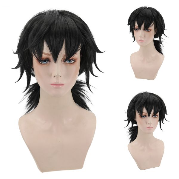 

beautiful black short straight hair wig/wigs cosplay party