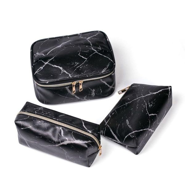 

women portable marble travel cosmetic makeup bag toiletry case coin purse storage pouch organizer bags & cases