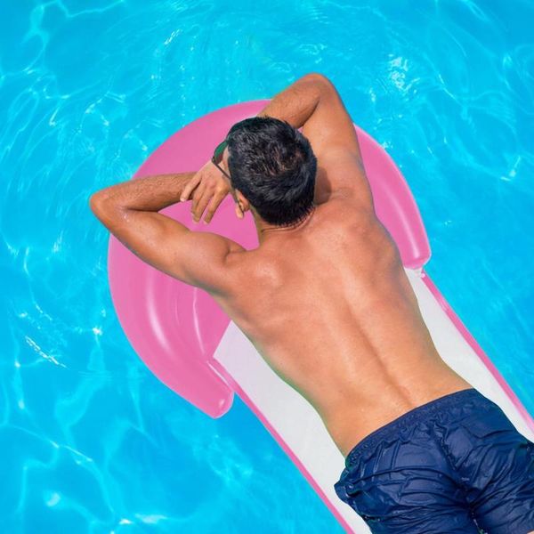 

beach aquatic lounge chair pvc inflatable floating hammock portable swimming pool air mattresses bed cushion floats & tubes
