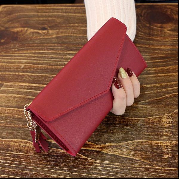 

western auspicious women wallets multifunction pu leather womens long design purse female card holder women's wallet, Red;black