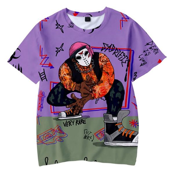 

men's t-shirts 2021 3d harajuku summer t-shirt ski mask the slump god rapper fashion short sleeve women/men/kids tee o-neck, White;black