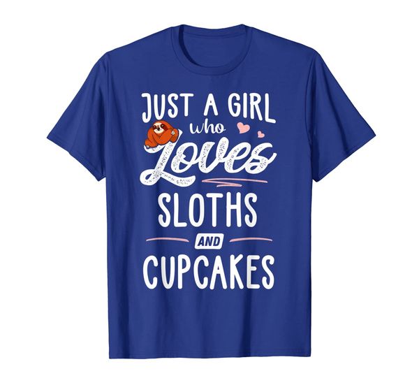 

just a girl who loves sloths and cupcakes gift sloth lover t-shirt, White;black