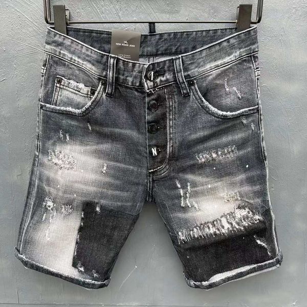 

italian european and american fashion men's casual jean shorts, high-grade washing, pure hand grinding, quality optimization dad0550, Blue