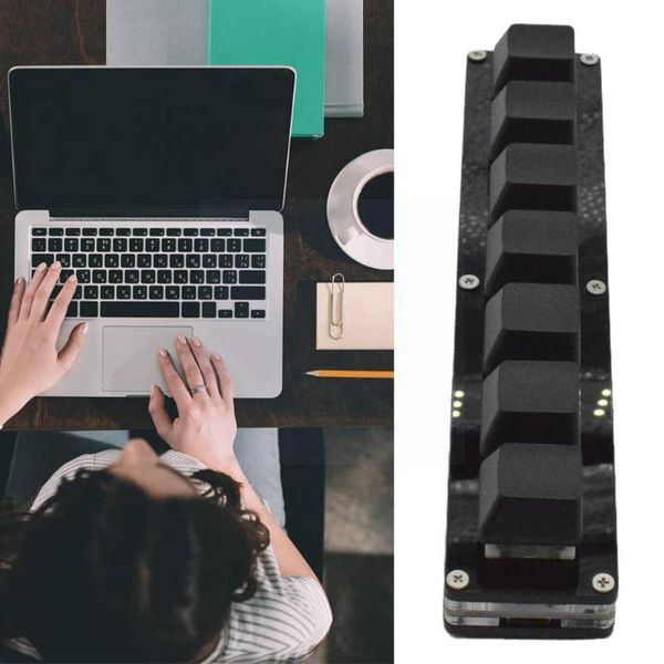 

keyboards 7keys keypad usb gaming keyboard rgb led backlit wired noiseless silent p7s8