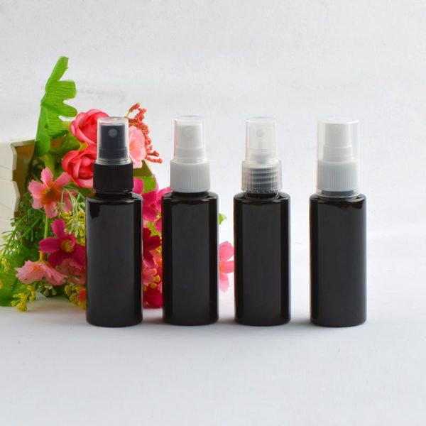 

storage bottles & jars wholesale 50ml perfume spray bottle round shoulder alcohol disinfectant black toner floral waterbottle fine mist
