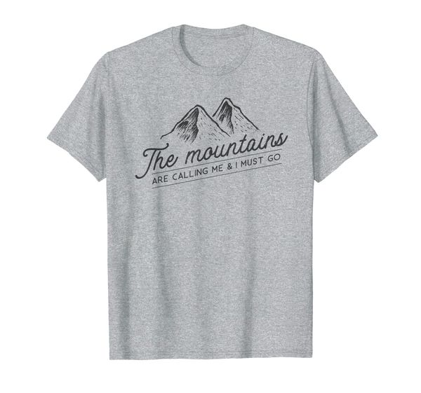 

the mountains are calling me and i must go shirt | vintage, White;black