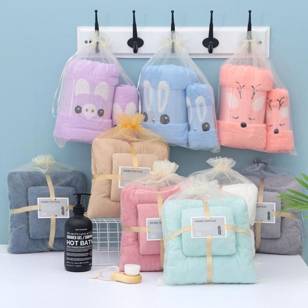 

towel bath coral fleece mother set soft absorbent thick beach