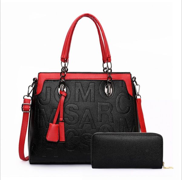 

fashion women's composite bag pu leather ladies handbag luxury designer women shoulder messenger bags sac femme