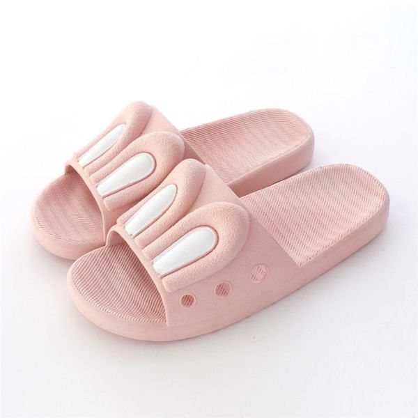 

slippers womens solid color large size shoes indoor bathroom couples cute cartoon home shower non-slip shoe 25, Black