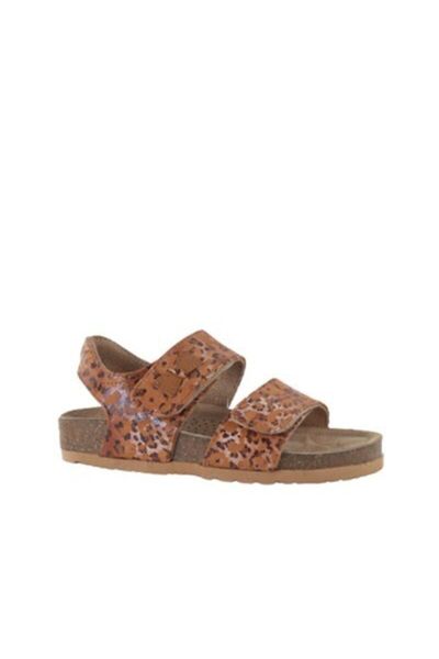 

sandals marla double leather children for girls cinnamon color, Black