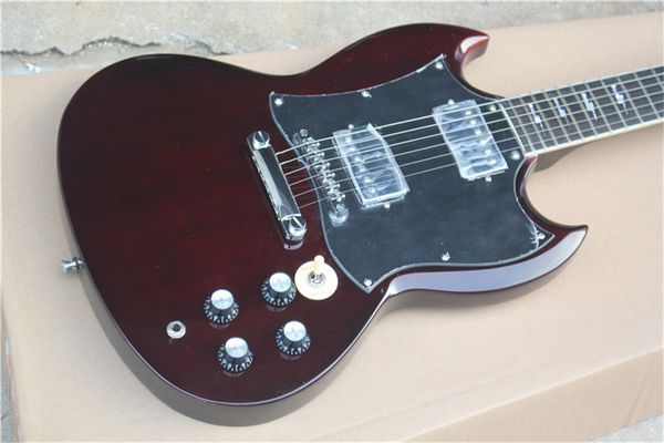 

exclusive production. 6 string electric guitar, mahogany fingerboard, red wine. he delivered the goods of char