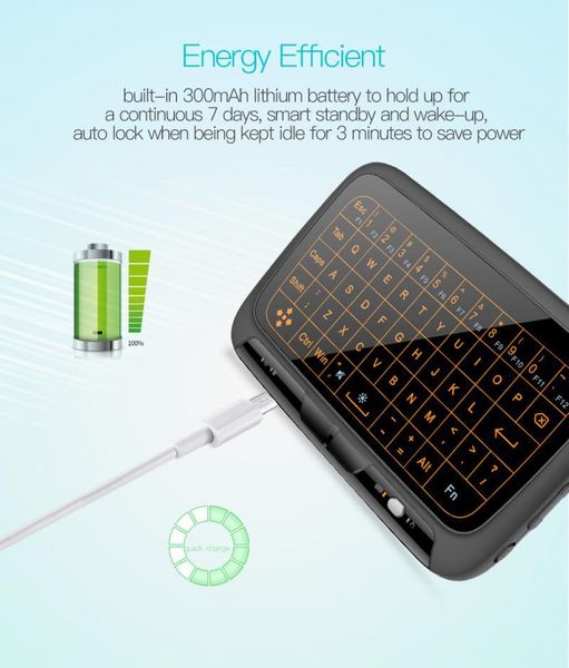

air mouse full touchpad version rechargeable wireless keyboard more convenient to operate palm-sized keyboards