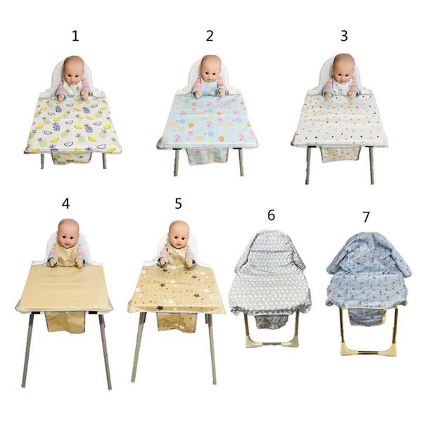 

bibs & burp cloths born bib table cover baby dining chair gown waterproof saliva towel infants food feeding apron 85de